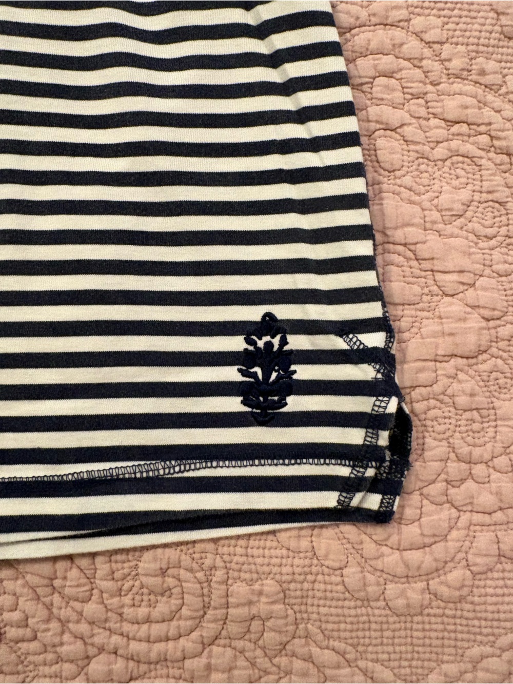 FP Movement by Free People Navy and White Striped Restoration Tee - Picture 3 of 8